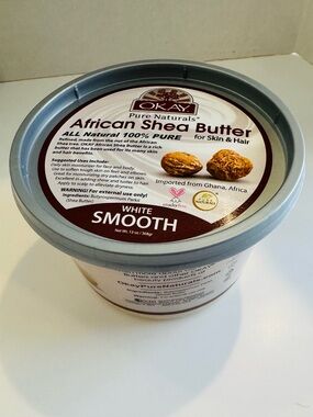 OKAY Pure Naturals African Shea Butter. 100% pure for use on skin or hair.